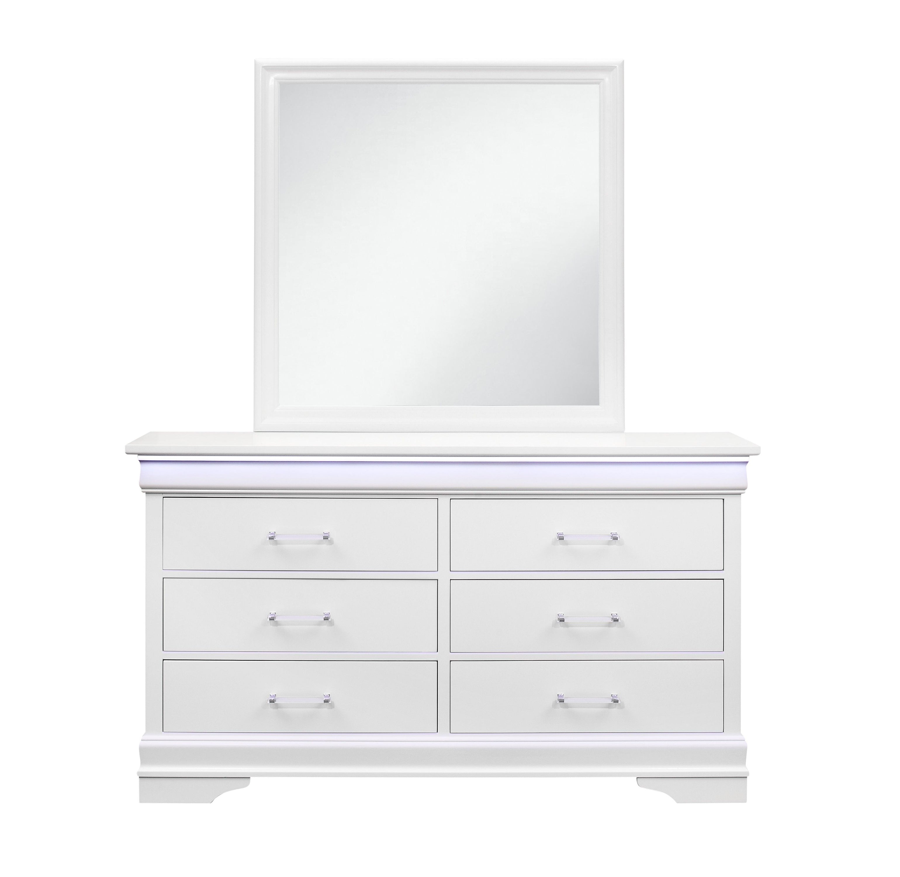 Charlston - Dresser With LED - White