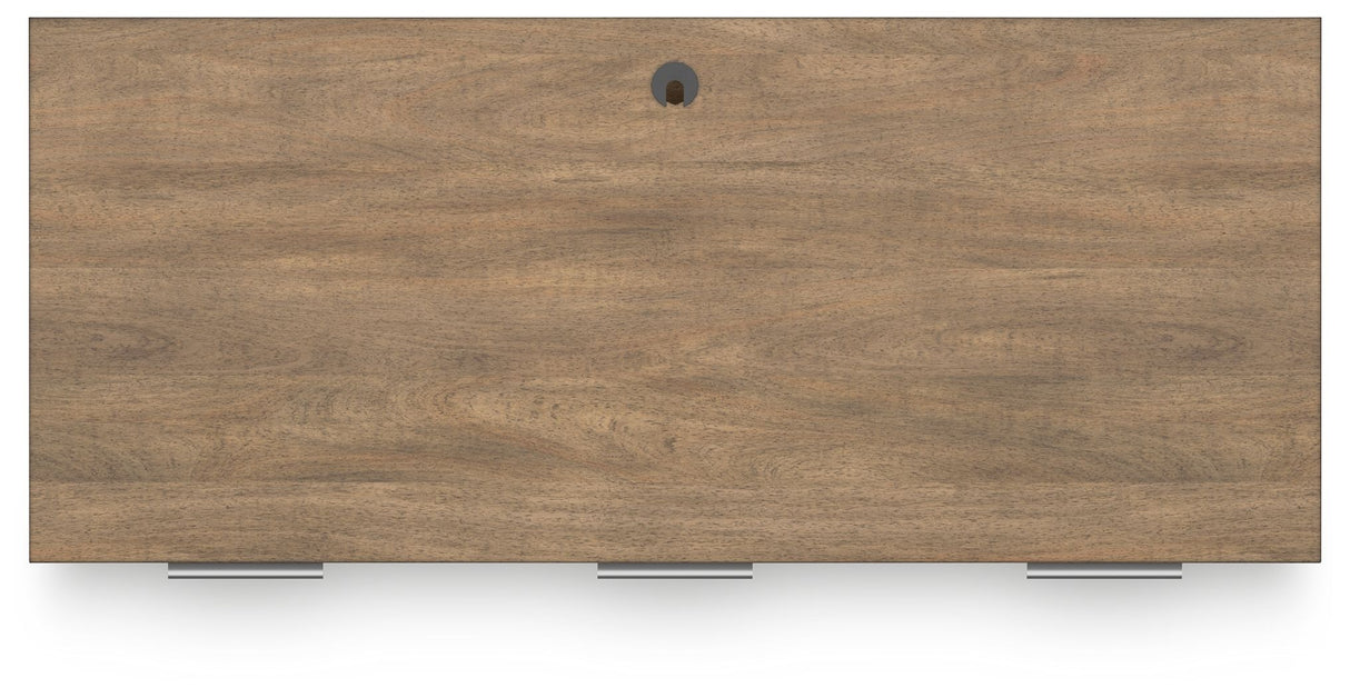 Montia - Light Brown - Home Office Desk by Signature Design by Ashley® | Bel Furniture