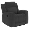 Brentwood - Upholstered Recliner Chair Dark Gray by Coaster Fine Furniture | Bel Furniture