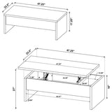 Canoga - Lift Top Cocktail Coffee Table Set - Light Oak