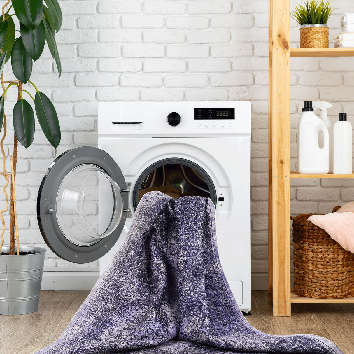 Maval - 3' X 5' Washable Area Rug - Anthracite by Naar Rug | Bel Furniture