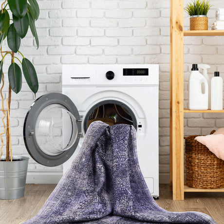 Maval - 3' X 5' Washable Area Rug - Anthracite by Naar Rug | Bel Furniture