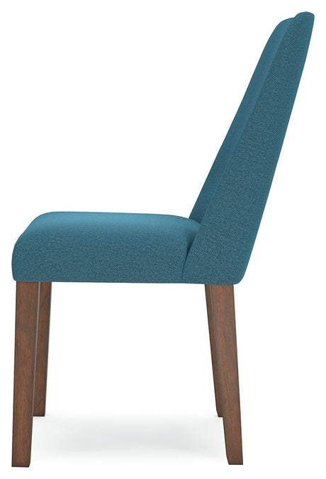 Lyncott - Dining Uph Side Chair (Set of 2) - Blue / Brown - view 3