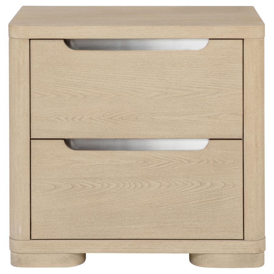 Ladera - 2-Drawer Nightstand Bedside Table - Light Elm by Coaster Fine Furniture | Bel Furniture