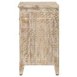 Mariska - 3-Drawer Wood Mandala Cabinet - Distressed White by Coaster Fine Furniture | Bel Furniture