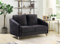 Sofia - Velvet Modern Chic Loveseat Couch by Lilola Home | Bel Furniture