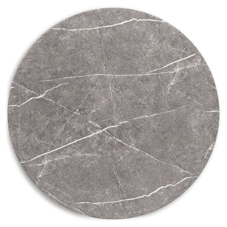 Glinari - Taupe / Black - Round Dining Room Table by Signature Design by Ashley® | Bel Furniture