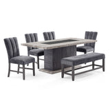 Dining Table, Fits Up To 6 People - Gray
