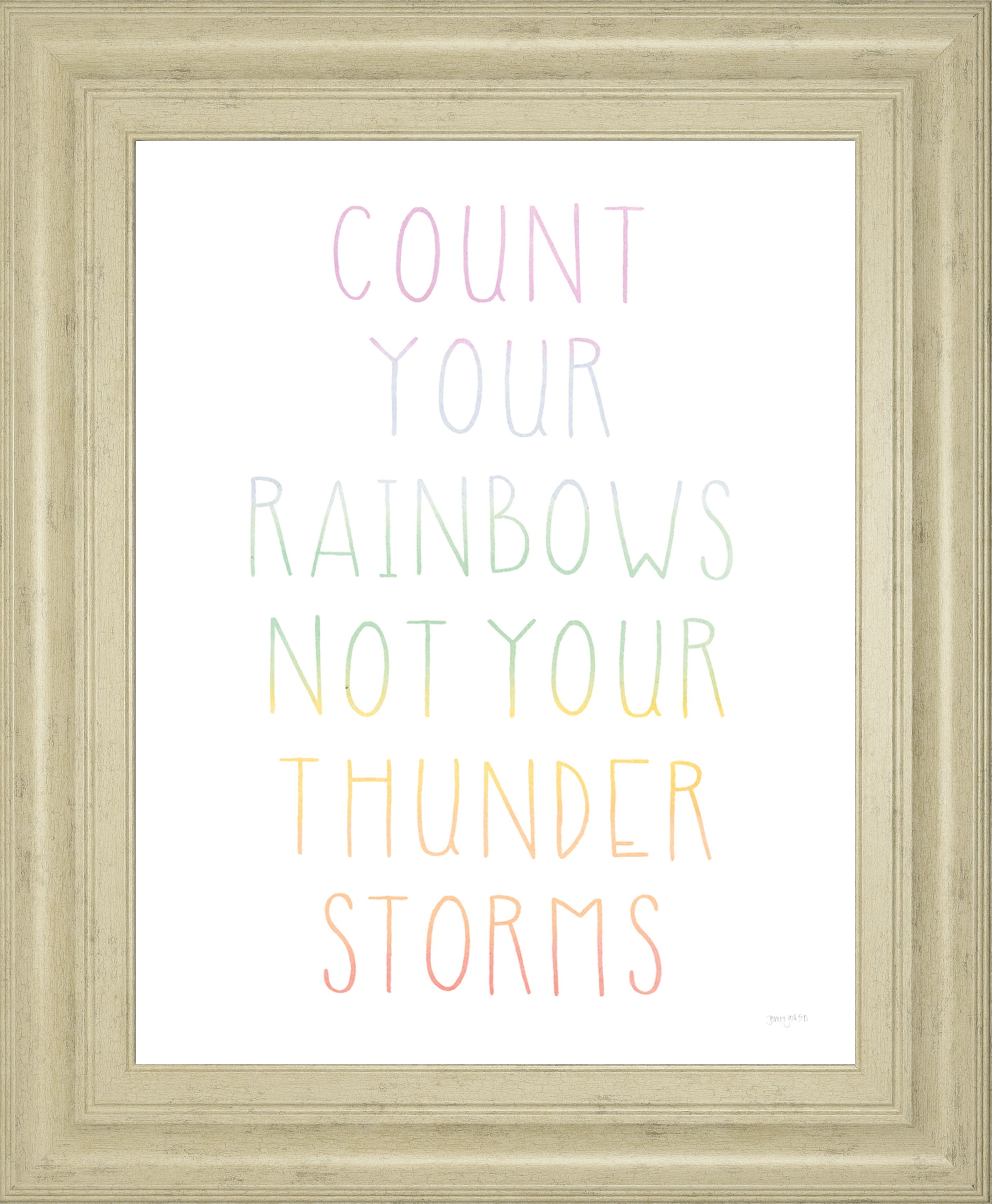 Lets Chase Rainbows VII By Jenaya Jackson - Framed Print Wall Art - White