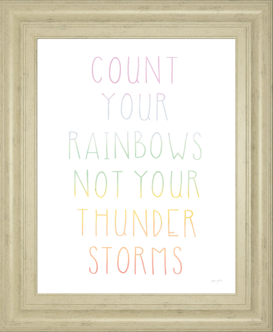 Lets Chase Rainbows VII By Jenaya Jackson - Framed Print Wall Art - White