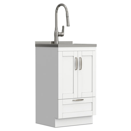 Reed - Deluxe Laundry Cabinet With Pull-Out Faucet And Stainless Steel Sink - view 10