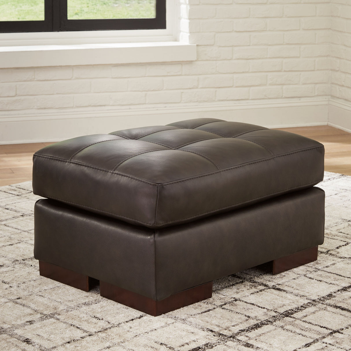 Luigi - Thunder - Ottoman by Signature Design by Ashley® | Bel Furniture