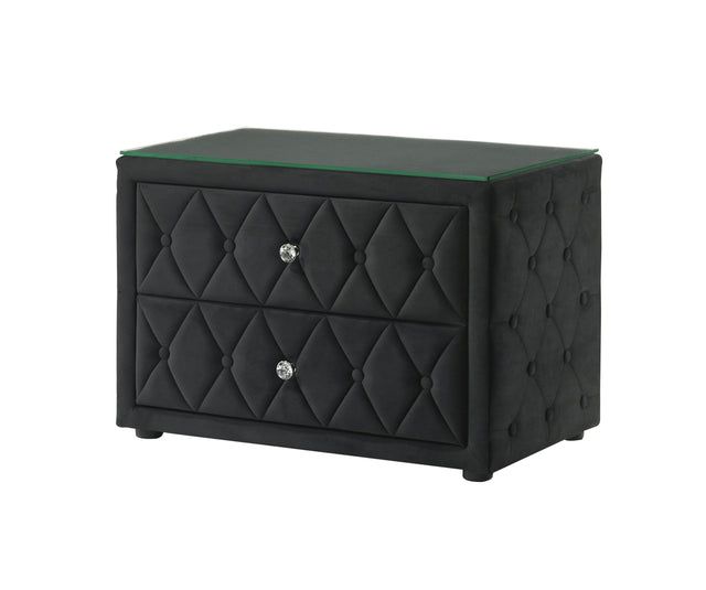 Josephine - Night Stand - Black by Crown Mark | Bel Furniture