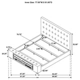 Senna - Upholstered Audio Flame Visualizer Bed by Coaster Fine Furniture | Bel Furniture