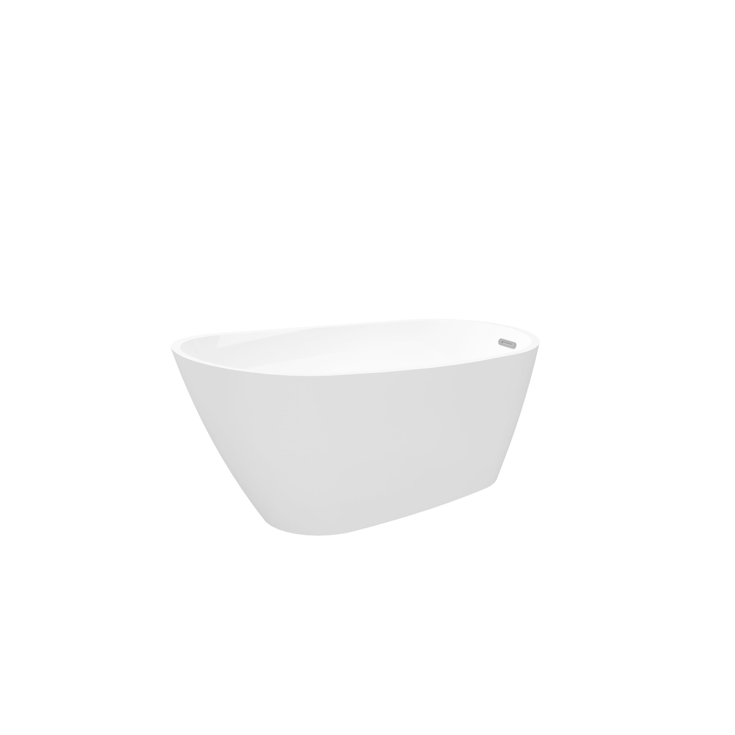 Acrylic Freestanding Bathtub, Modern & Contemporary Design Soaking Tub With Toe-Tap Drain In Chrome And Classic Slotted Overflow, Glossy White, Cupc Certified, 02141 - Glossy White