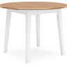 Gesthaven - Round Dining Room Drop Leaf Table White by Signature Design by Ashley® | Bel Furniture