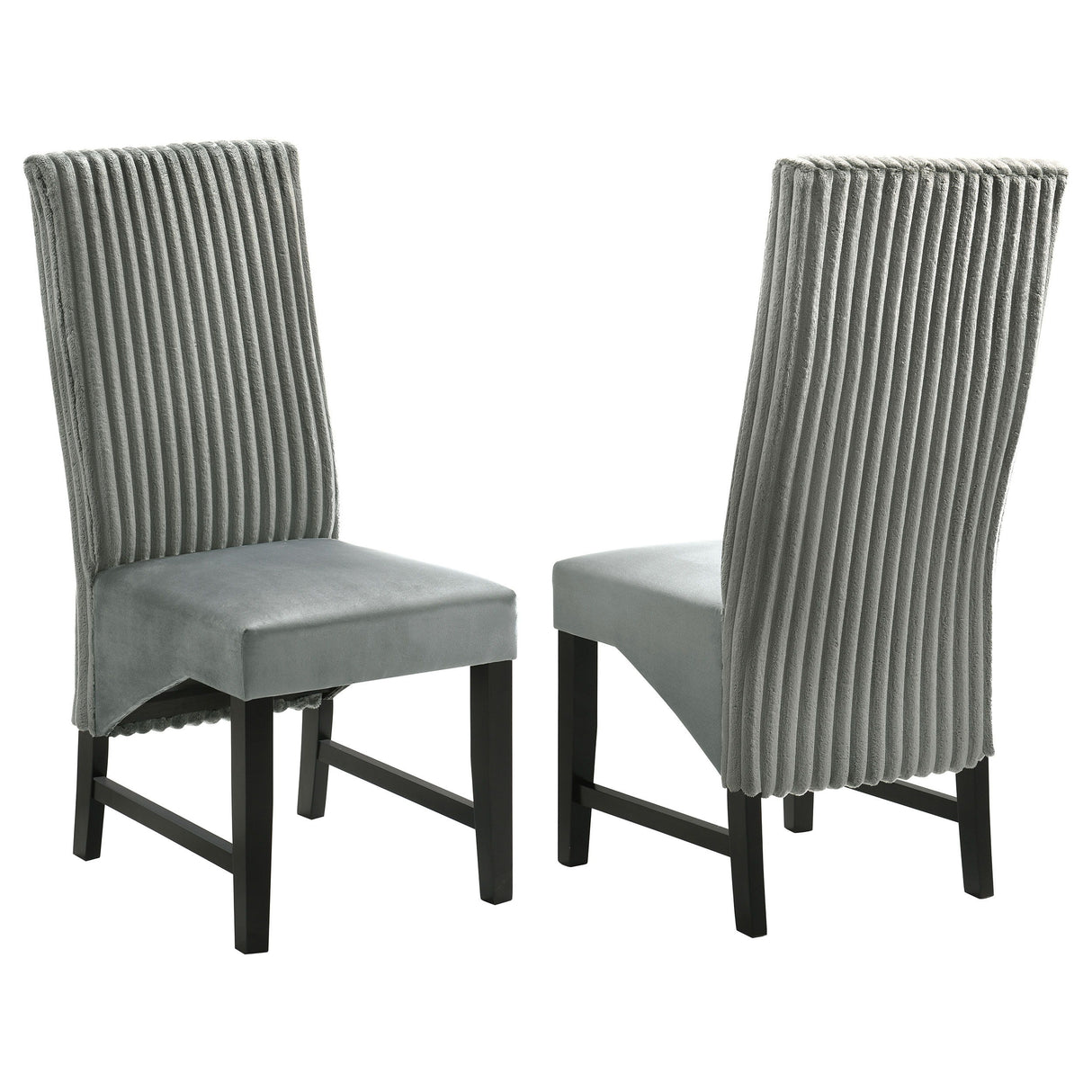 Barrand - Upholstered Dining Side Chair (Set of 2) Gray by Coaster Fine Furniture | Bel Furniture