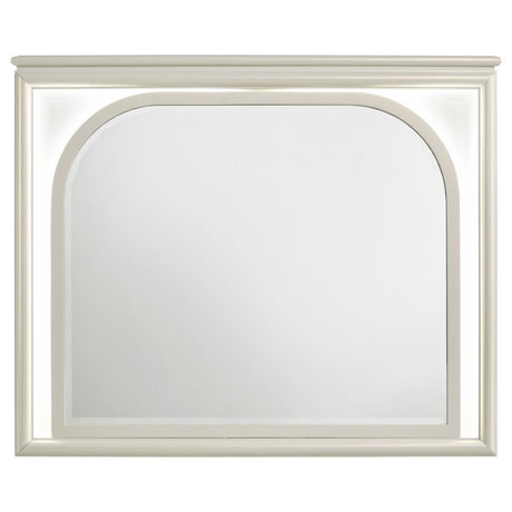 Olivia - LED Dresser Mirror - Pearl White by Coaster Fine Furniture | Bel Furniture