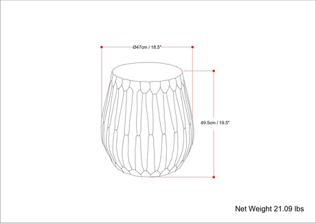 Nellie - Cast Aluminum Side Table - Black by Simpli-Home | Bel Furniture