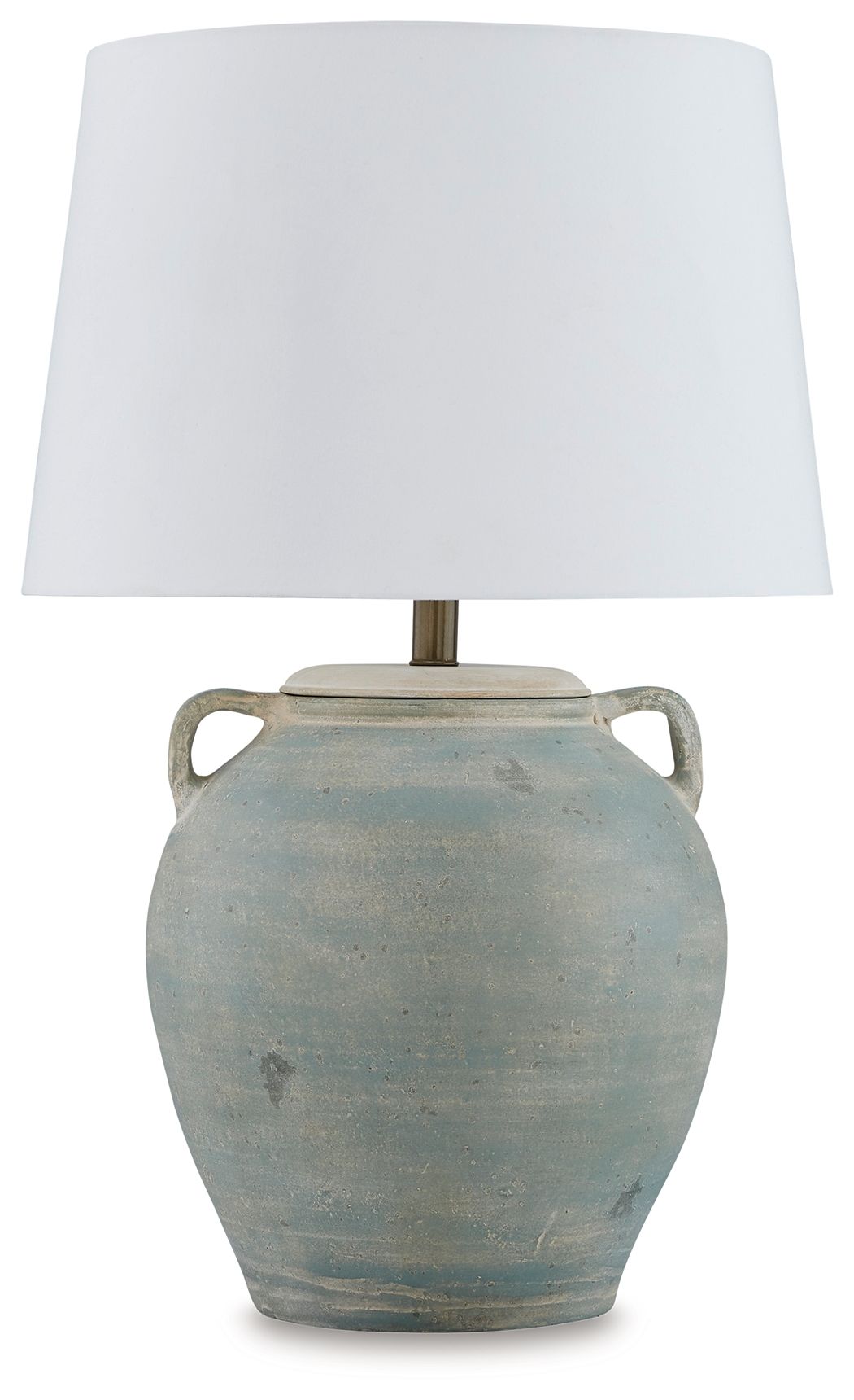 Shawburg - Antique Green - Terracotta Table Lamp by Signature Design by Ashley® | Bel Furniture