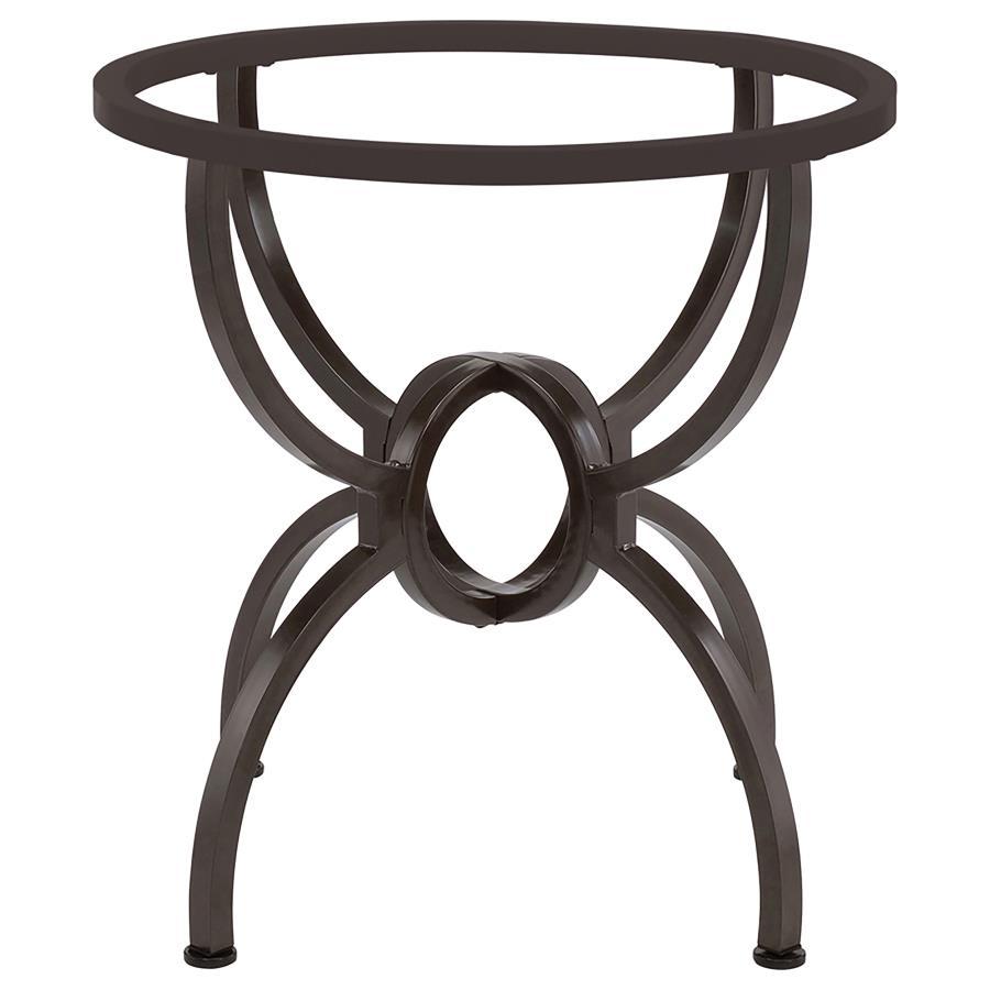 Aviano - Round Metal Dining Table Base - Gunmetal