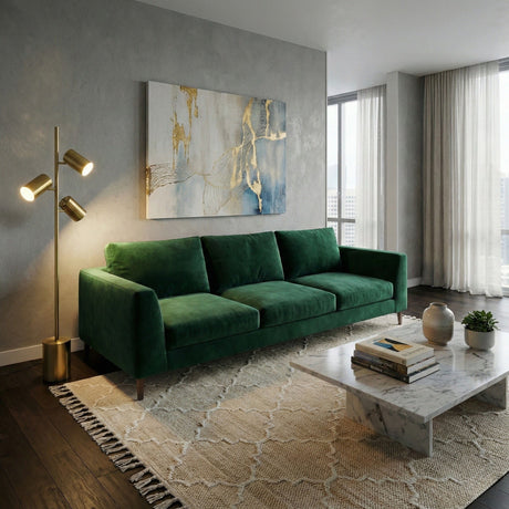 Harmony - Floor Lamp With Rotary Switch Triple Spots Block Base - Gold - view 3
