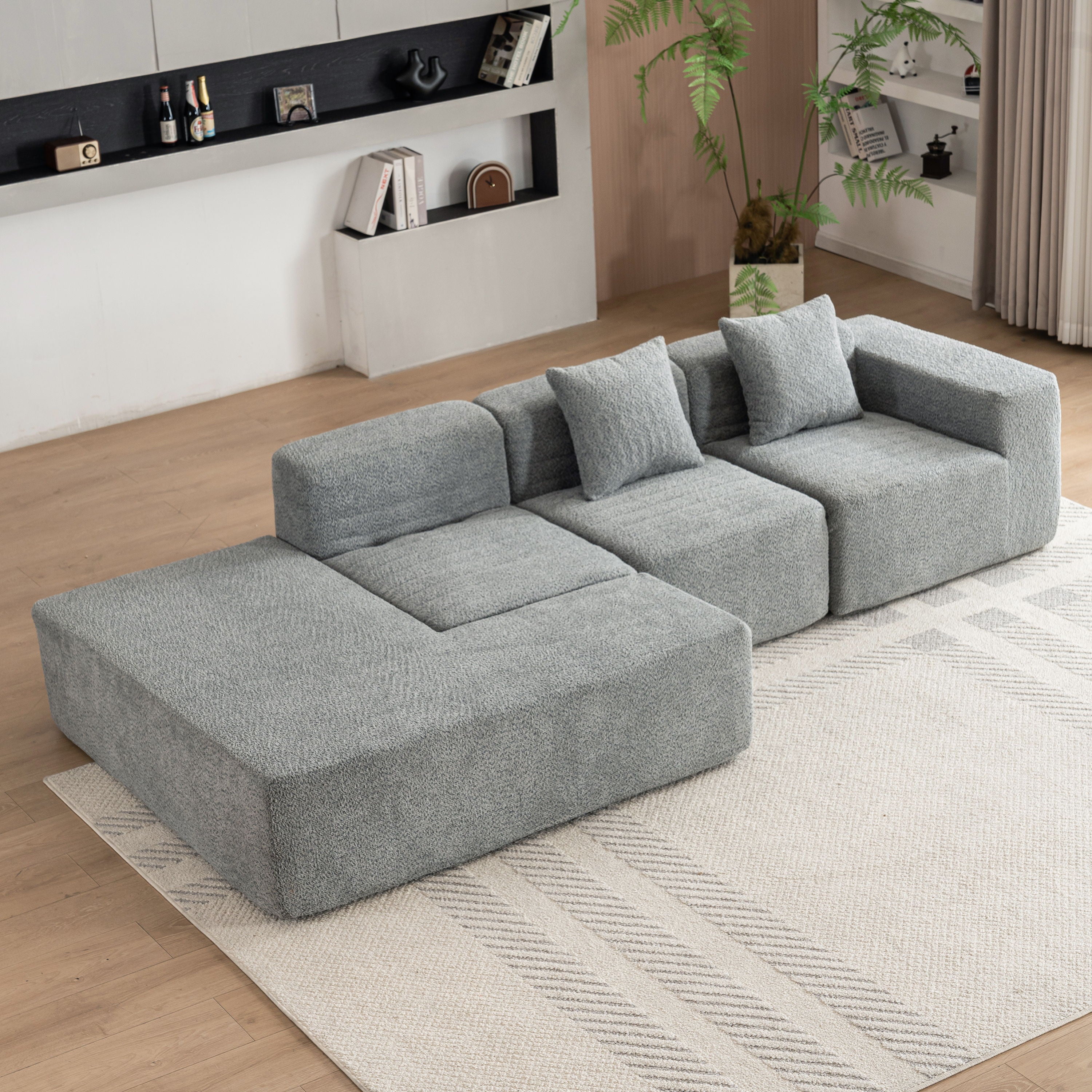 Sectional Sofa Full-Compressed Sofa Couch Free-Combined Sofa For Living Room