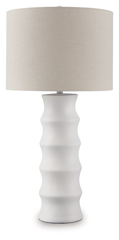 Veraleigh - Poly Lamp White Table Lamps by Signature Design by Ashley® | Bel Furniture