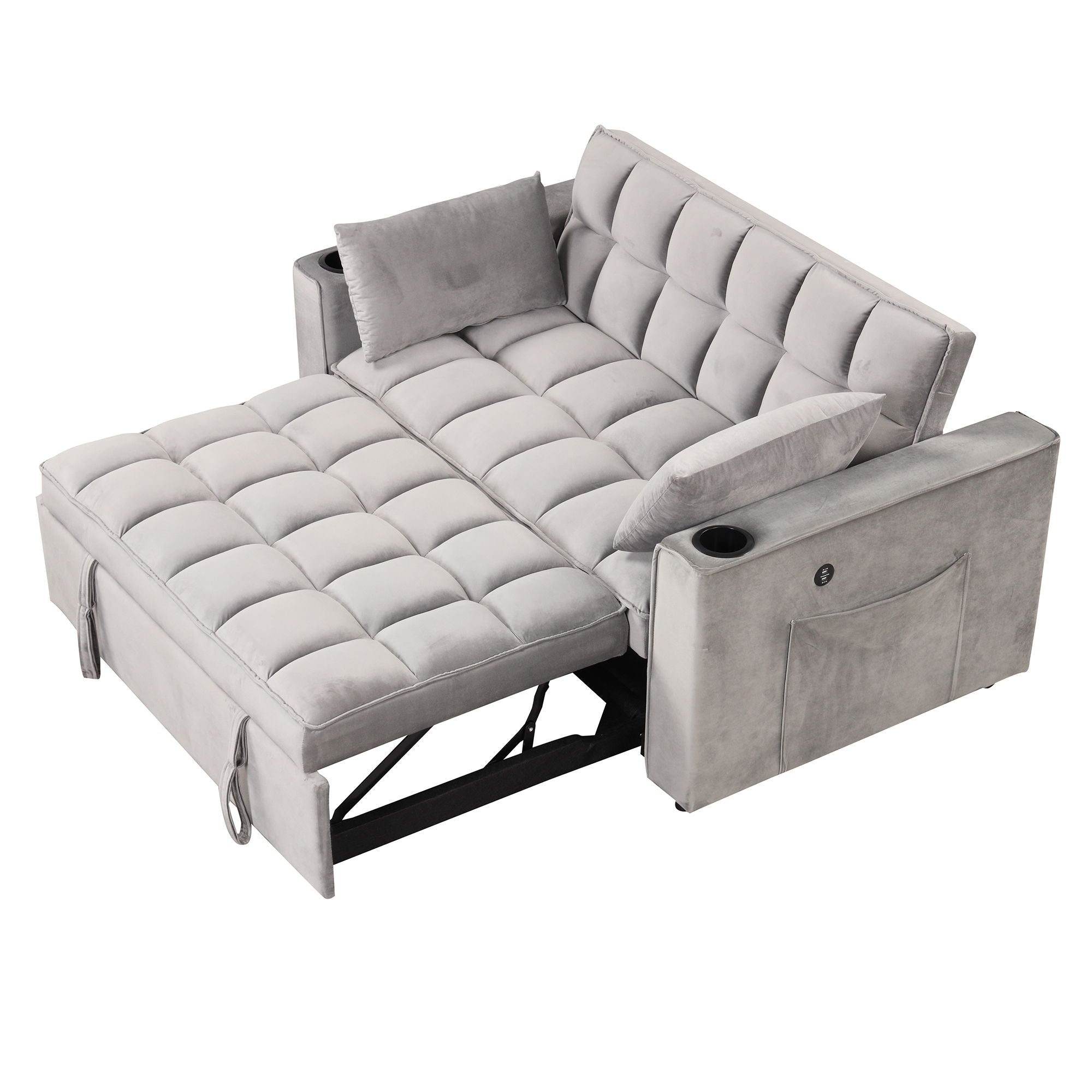 Multi Functional Sofa Bed With Cup Holder And USB Port For Living Room Or Apartments