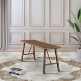 Molly - Bench - Walnut Brown by Ashcroft Furniture | Bel Furniture