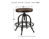 Valebeck - Swivel Barstool (Set of 2) by Signature Design by Ashley® | Bel Furniture