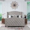 Marcella - Upholstered Shelter Headboard Bed Set by Jennifer Taylor Home | Bel Furniture