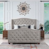 Marcella - Upholstered Shelter Headboard Bed Set by Jennifer Taylor Home | Bel Furniture