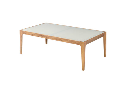 Gwynn - Frosted Glass Top Coffee Table - Natural by Urban Nest | Bel Furniture