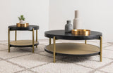Arini - Round Coffee And End Table Set Black 2 Pc. Coffee Table, End Table by Coaster Fine Furniture | Bel Furniture