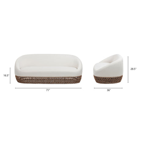 Willow - Upholstered Patio Deep Seating Sofa - view 3
