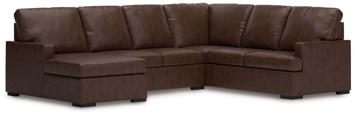 McDowlan - Sectional Dark Brown 3 Pc. LAF Corner Chaise Sectional by Signature Design by Ashley® | Bel Furniture