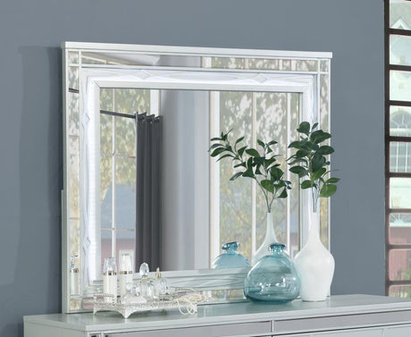 Gunnison - Dresser Mirror - Silver Metallic by CoasterEssence | Bel Furniture