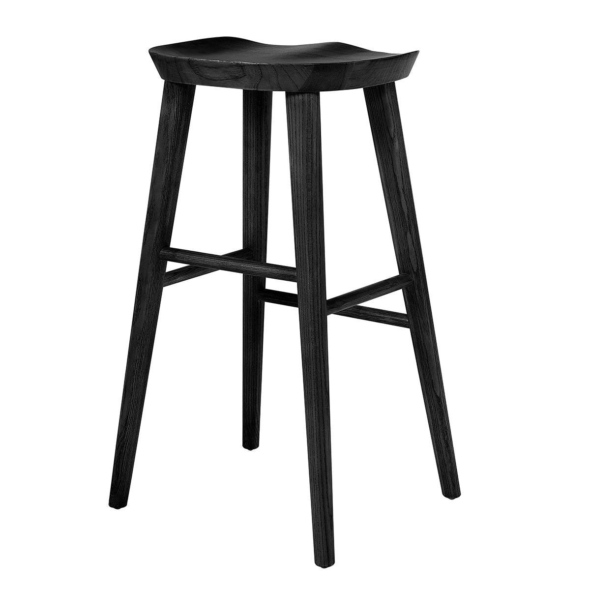 Backless Bar Height Bar Chair - Black