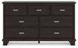 Covetown - Dark Brown - Dresser by Signature Design by Ashley® | Bel Furniture