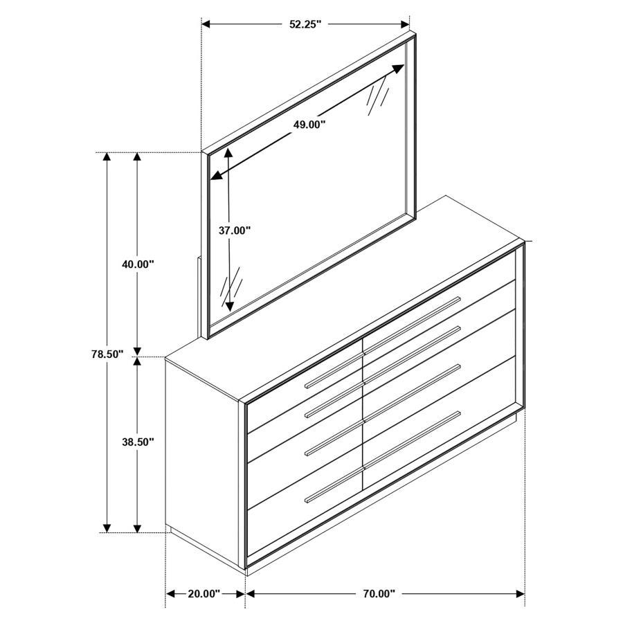 Durango - 8-Drawer Dresser With Mirror