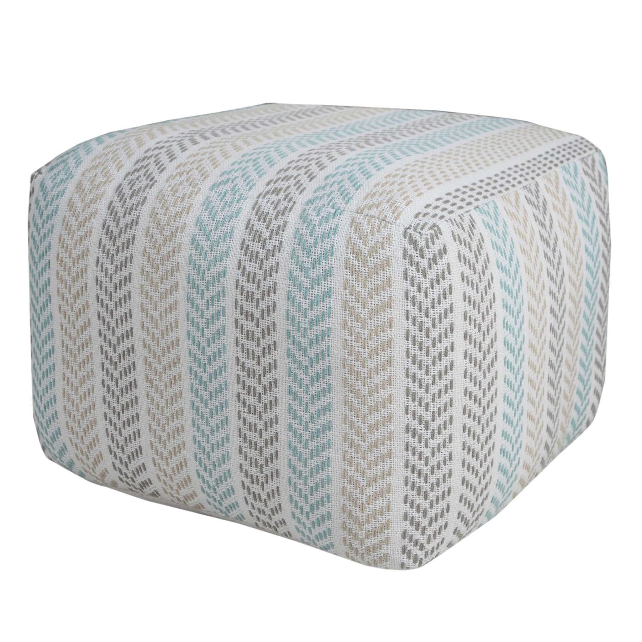 Cotton Ottoman 18" - Blue