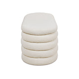 Fuji - Upholstered Oval Storage Bench by Jennifer Taylor Home | Bel Furniture