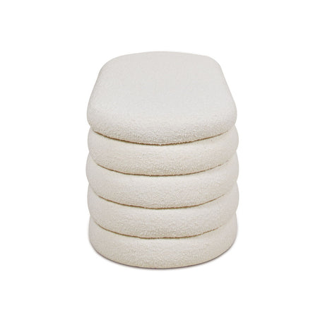 Fuji - Upholstered Oval Storage Bench by Jennifer Taylor Home | Bel Furniture