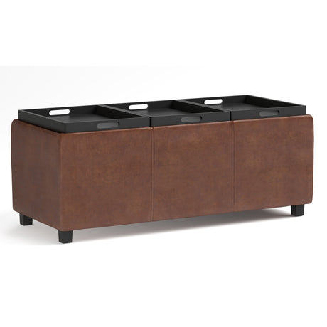 Avalon - Upholstered Storage Ottoman by Simpli-Home | Bel Furniture