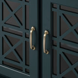 Classic Fretwork Detailed Glass Door Sideboard by Walker Edison | Bel Furniture