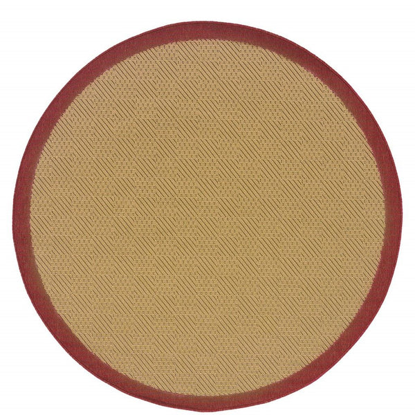 8' X 8' Outdoor / Indoor Area Rug - Beige