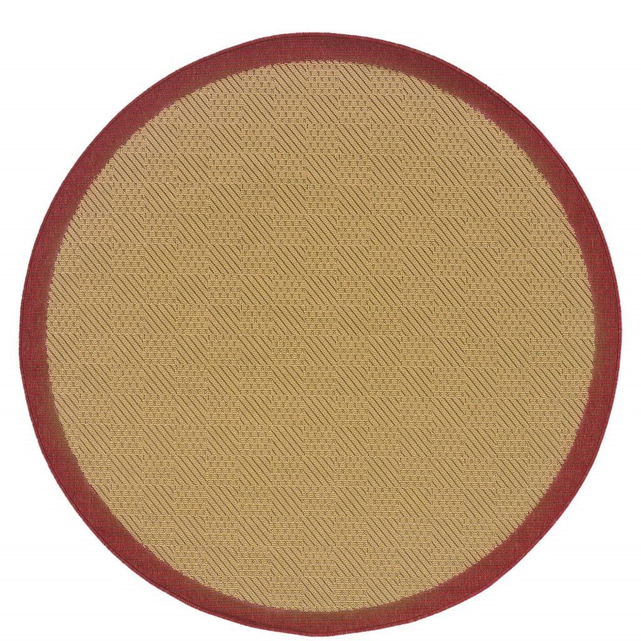 8' X 8' Outdoor / Indoor Area Rug - Beige