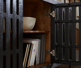 Vallisburg - Black / Natural - Accent Cabinet by Signature Design by Ashley® | Bel Furniture