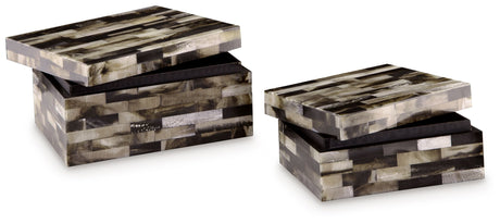 Ellford - Black / Brown / Cream - Box Set (Set of 2) by Signature Design by Ashley® | Bel Furniture